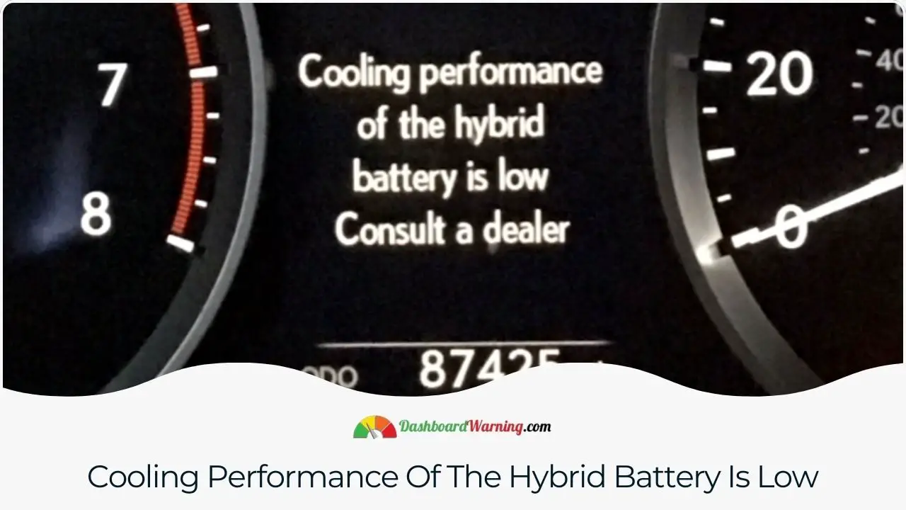 Cooling Performance Of The Hybrid Battery Is Low