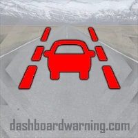 Fiat 500 Lane Departure Warning Light RED