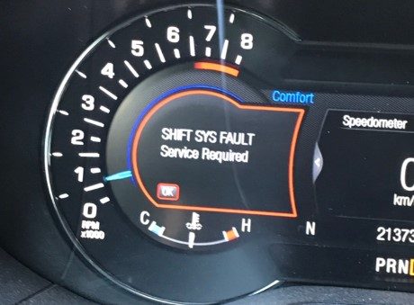 Ford Fusion Shift Sys Fault