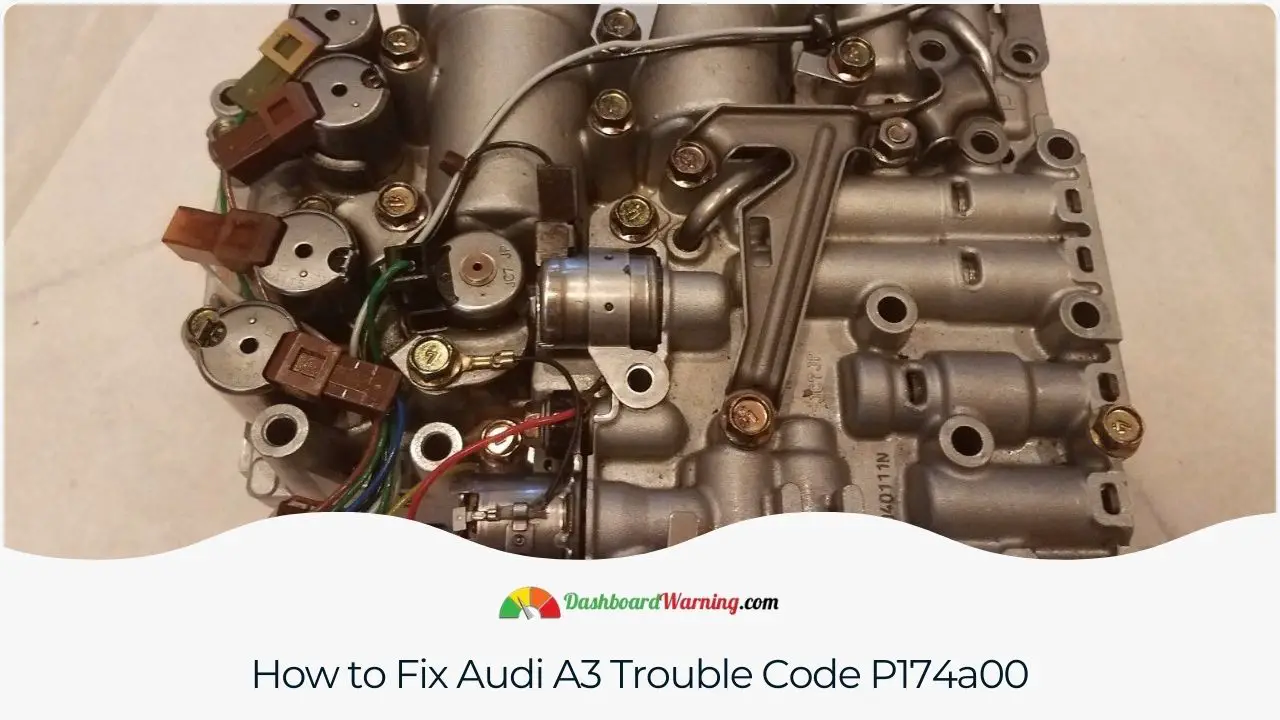 Step-by-step guidance on resolving the P174a00 trouble code in an Audi A3.
