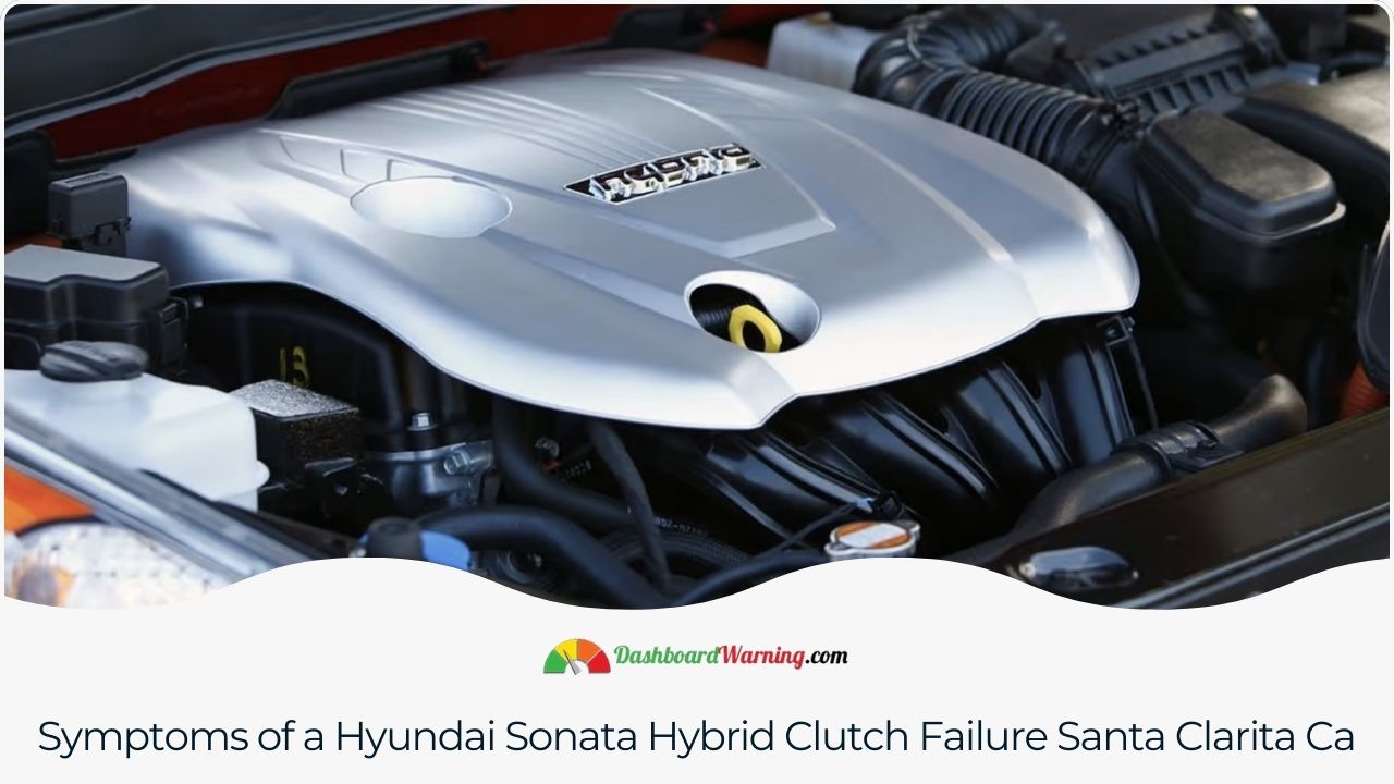 A list of signs indicating clutch failure in a Hyundai Sonata Hybrid specific to the Santa Clarita, CA region.