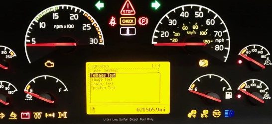 What do the different Volvo truck dashboard gauges mean