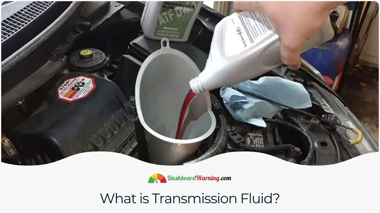 An explanation of transmission fluid, its purpose, and importance in vehicle operation.