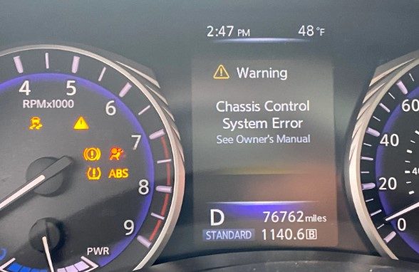 What is a Chassis Control System Error Q50