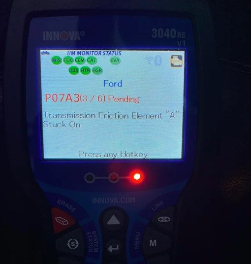 An image of the error code P2872 Ford Focus.