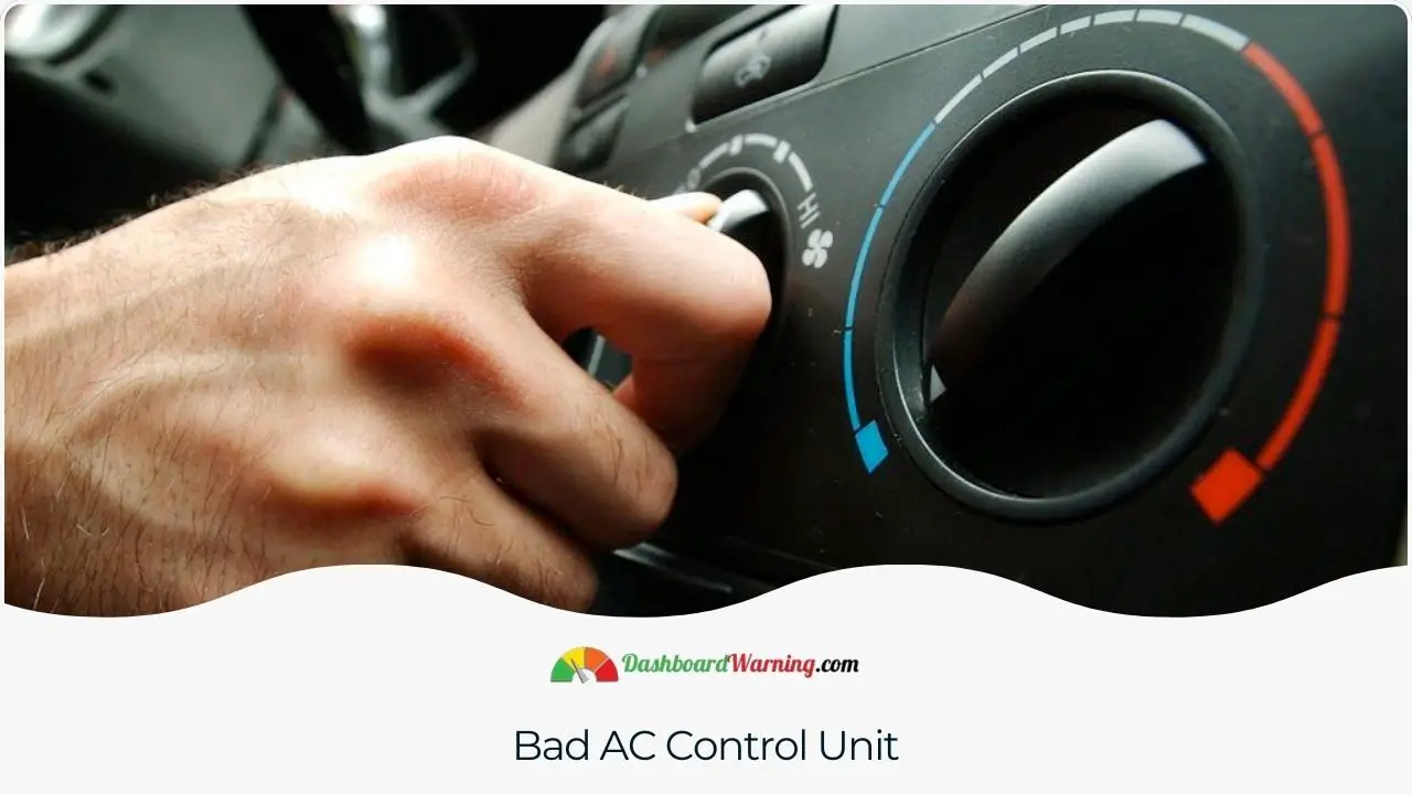 The role of a malfunctioning AC control unit in air conditioning issues.