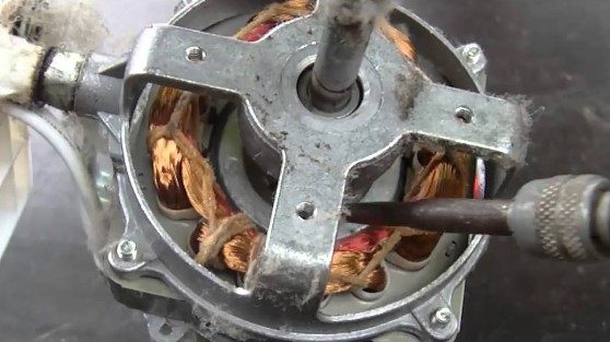 Broken electric blower motor