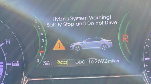 Causes of KIA Optima Hybrid System Warning Light Flashing