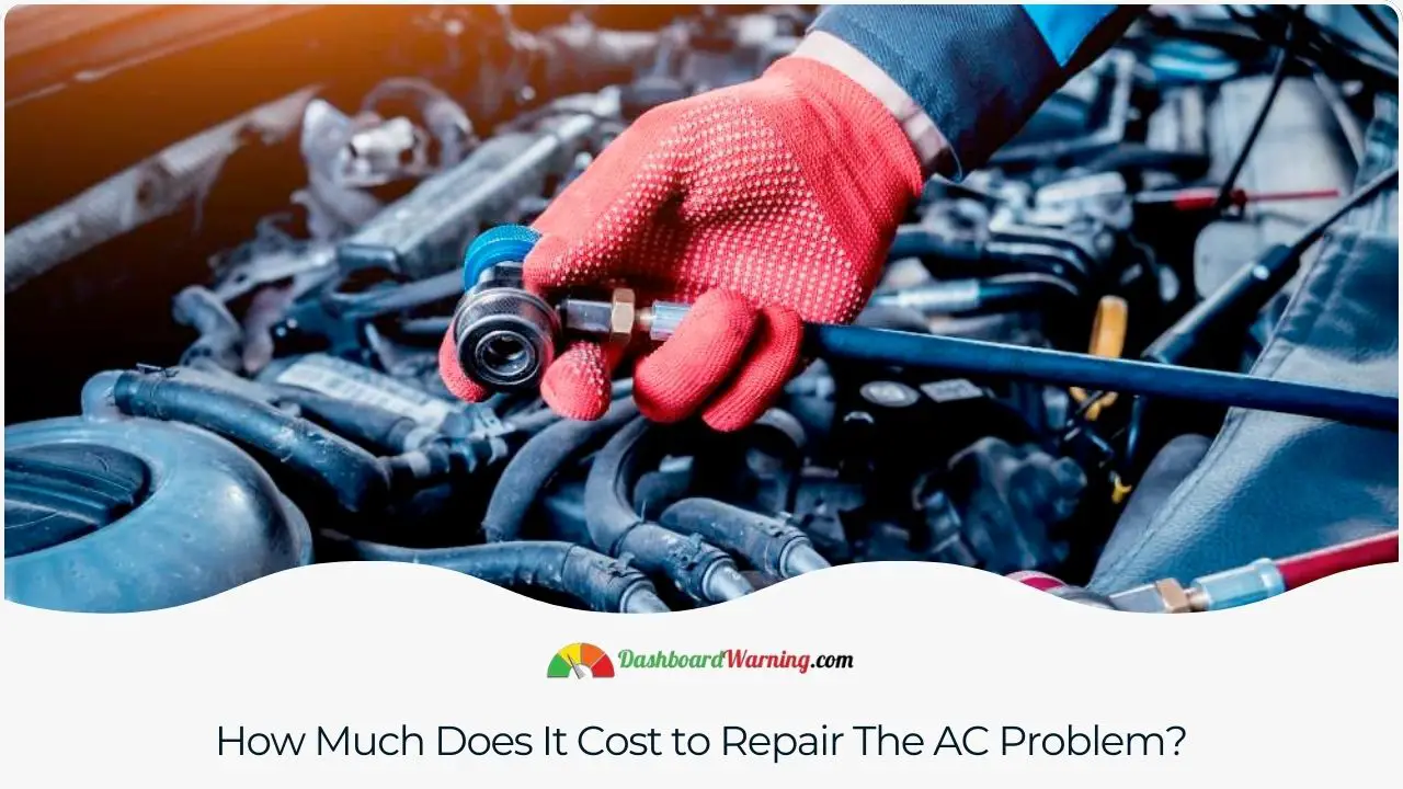 An estimate of the costs involved in repairing common air conditioning issues in cars.