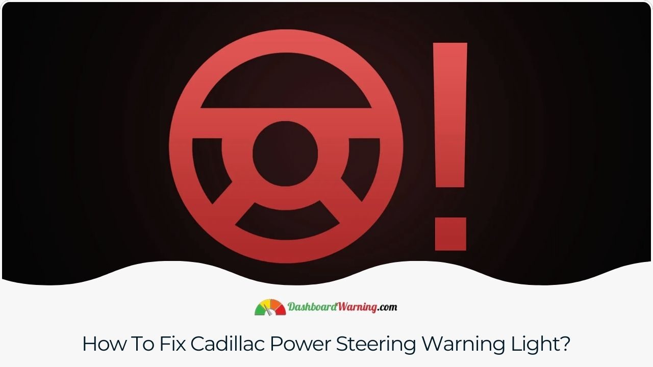 A guide on troubleshooting and resolving issues related to the power steering warning light in Cadillac vehicles.