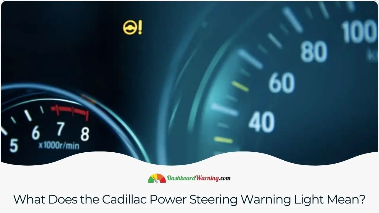 An explanation of the implications and potential issues indicated by the power steering warning light in a Cadillac.