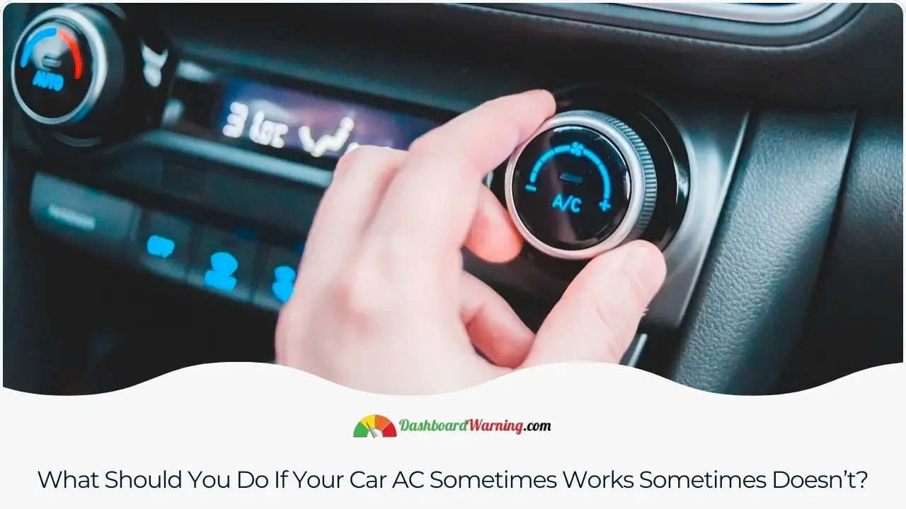 Advice on initial steps to take when experiencing intermittent issues with your car's air conditioning system.