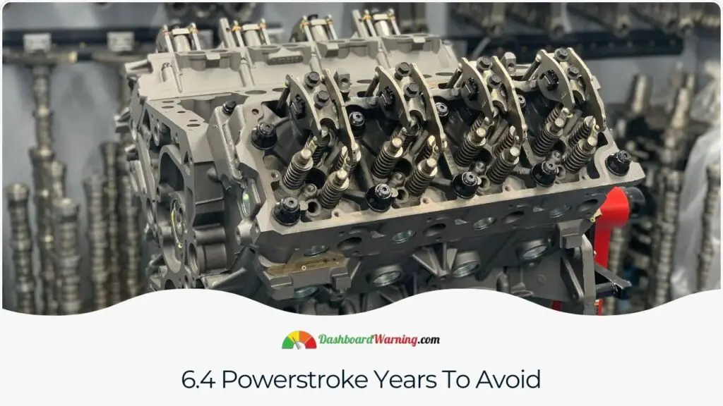 Specific model years of the 6.4 Powerstroke engine known for reliability issues.