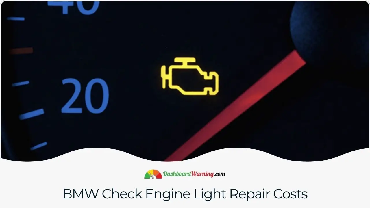 An overview of the estimated expenses for repairing issues related to the BMW check engine light.