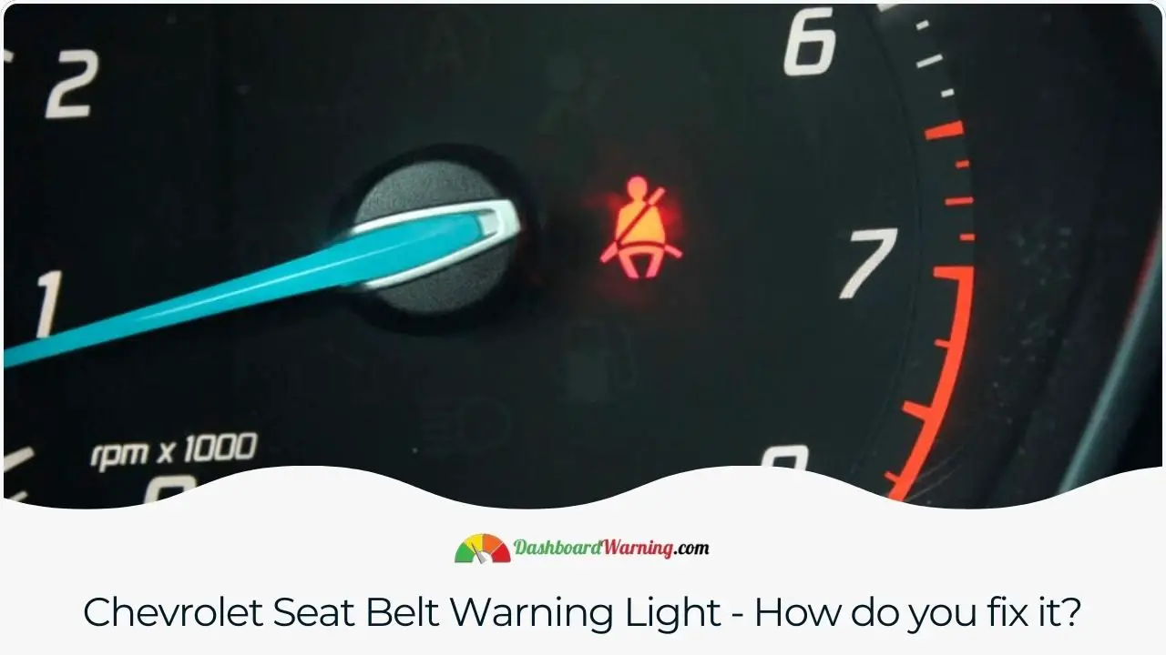 A guide on diagnosing and resolving issues related to the seat belt warning light in Chevrolet vehicles.