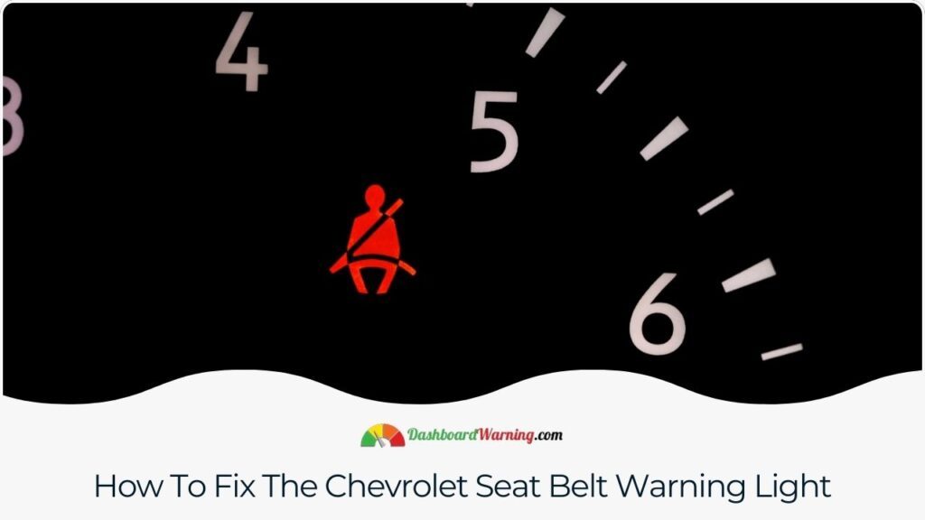 How To Fix The Chevrolet Seat Belt Warning Light