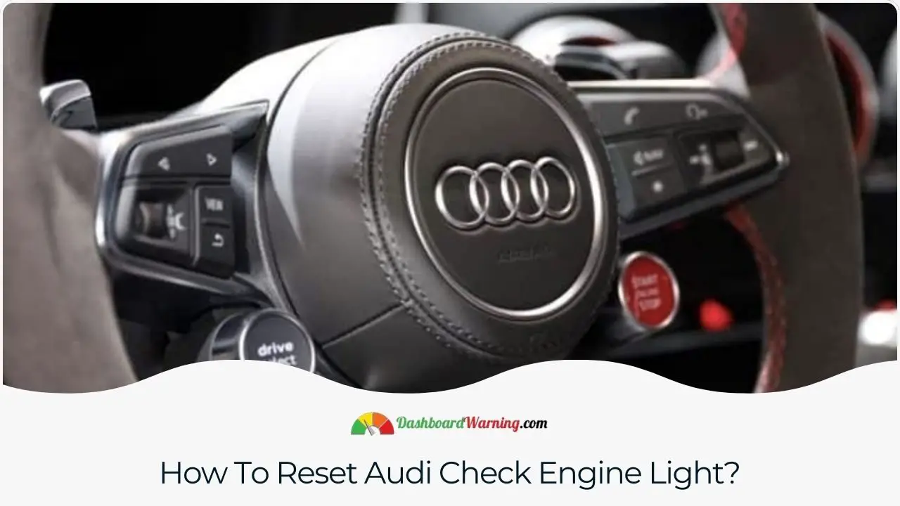 Resetting the check engine light in an Audi usually involves diagnostic tools or specific vehicle procedures.