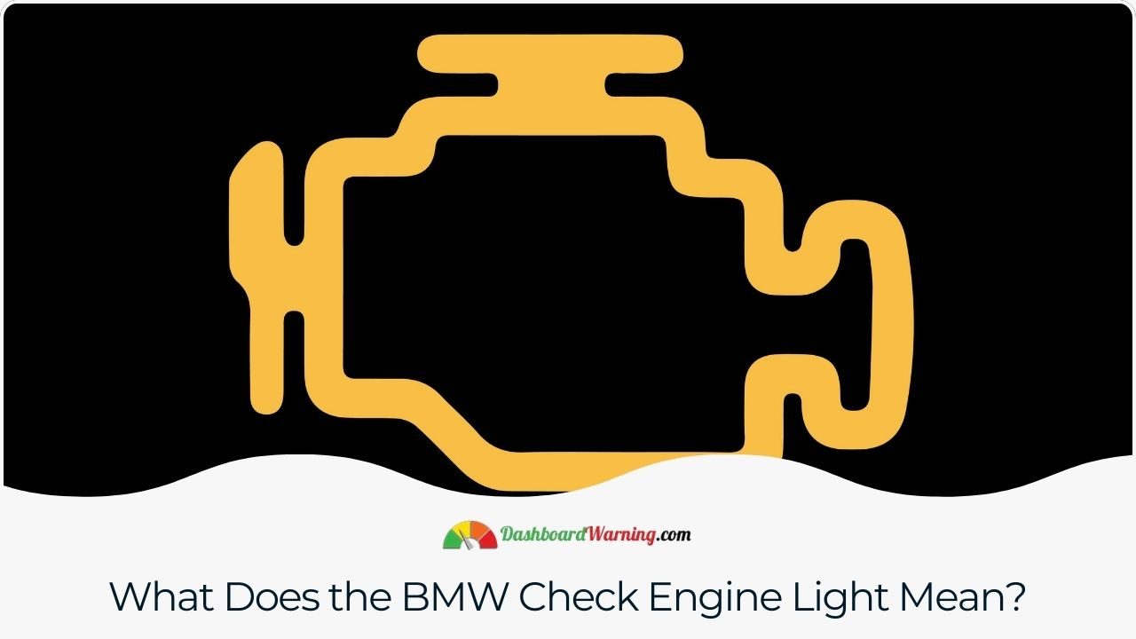 An explanation of the possible reasons behind the illumination of the check engine light in a BMW.