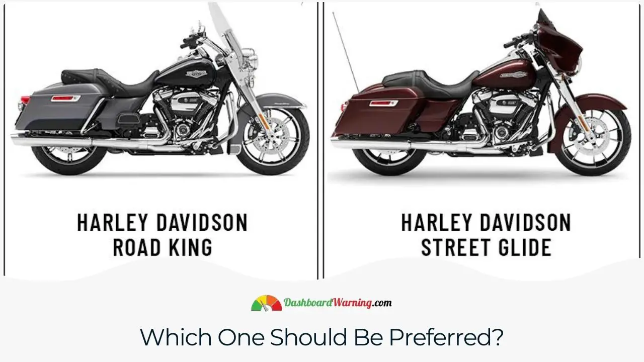 Insights on choosing between the Road King and Street Glide based on rider preferences and needs.