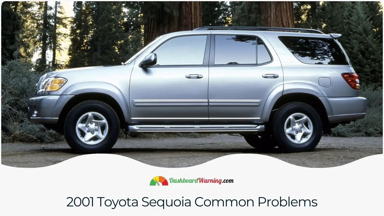 Overview of typical issues encountered with the 2001 Toyota Sequoia, including mechanical and electrical faults.