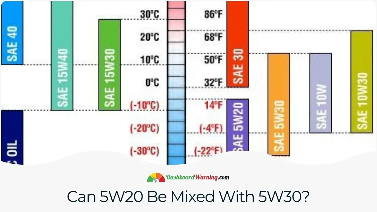 Analyzing the feasibility and effects of mixing 5W20 and 5W30 motor oils.