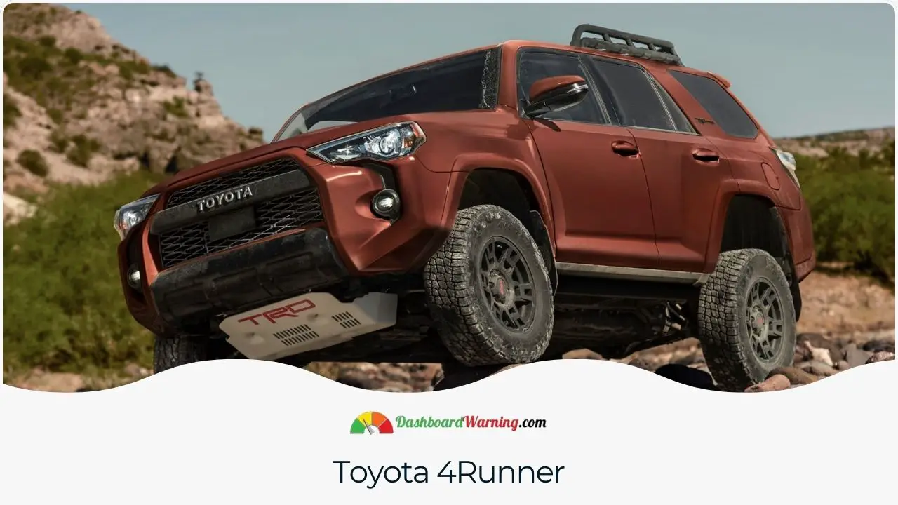 The Toyota 4Runner is a durable and rugged SUV well-suited for both on-road and off-road experiences in Colorado.