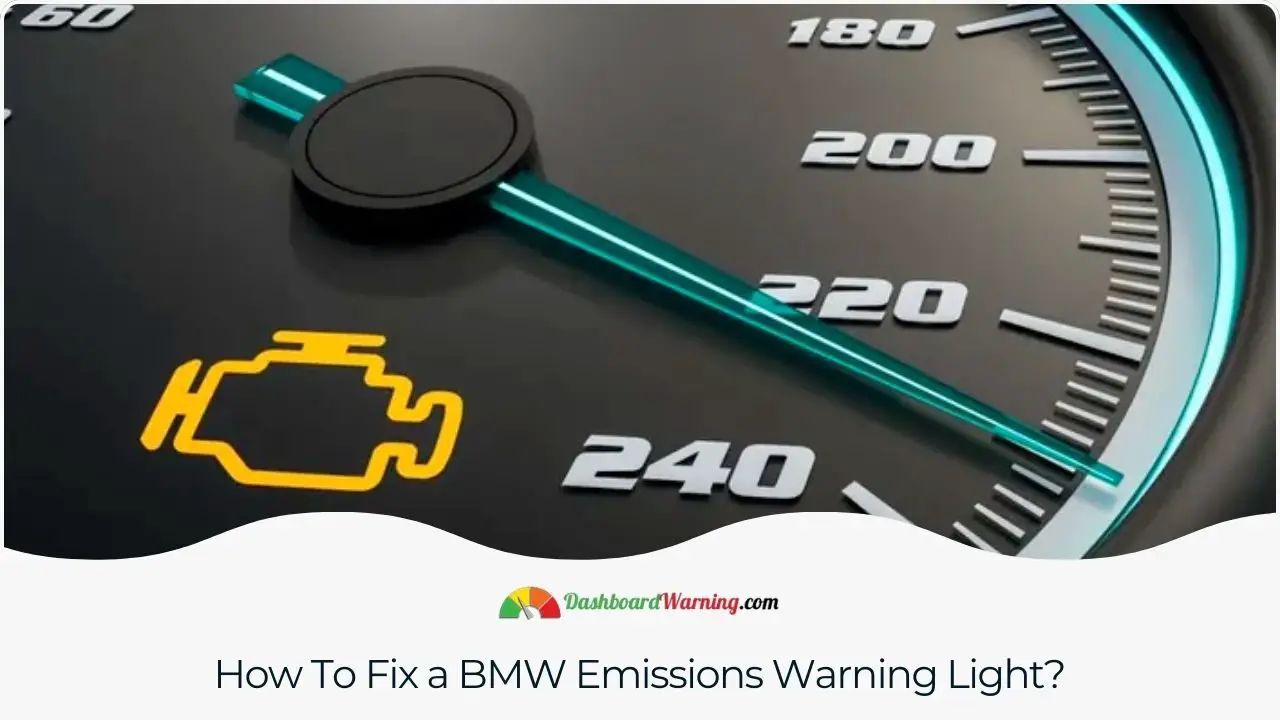 A guide on troubleshooting and resolving issues related to the emissions warning light in BMW cars.