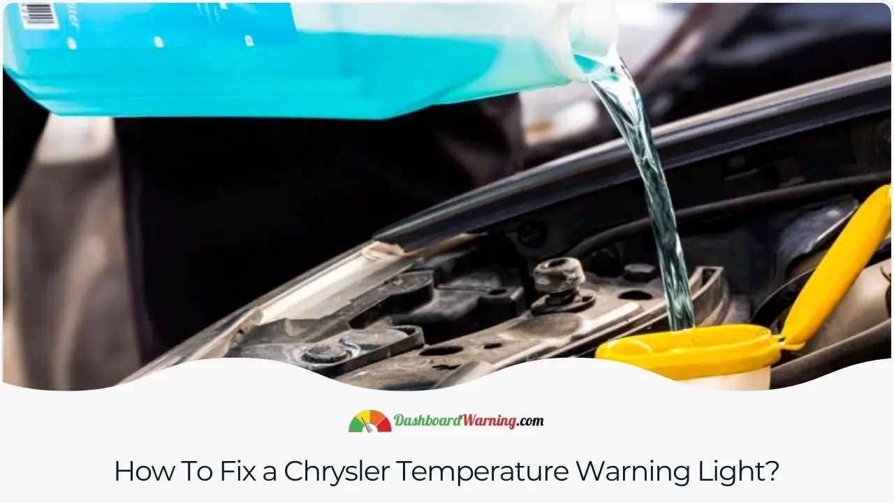 A guide on diagnosing and resolving issues related to the temperature warning light in Chrysler cars.