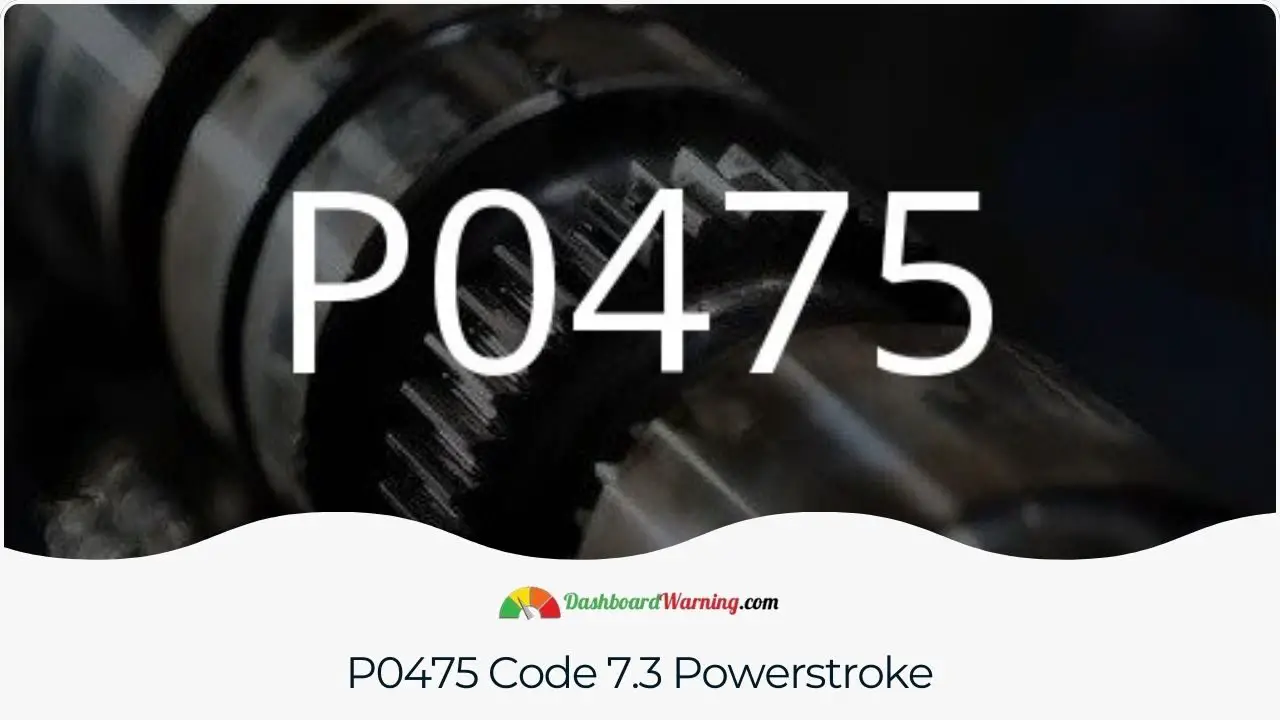 P0475 Code 7.3 Powerstroke