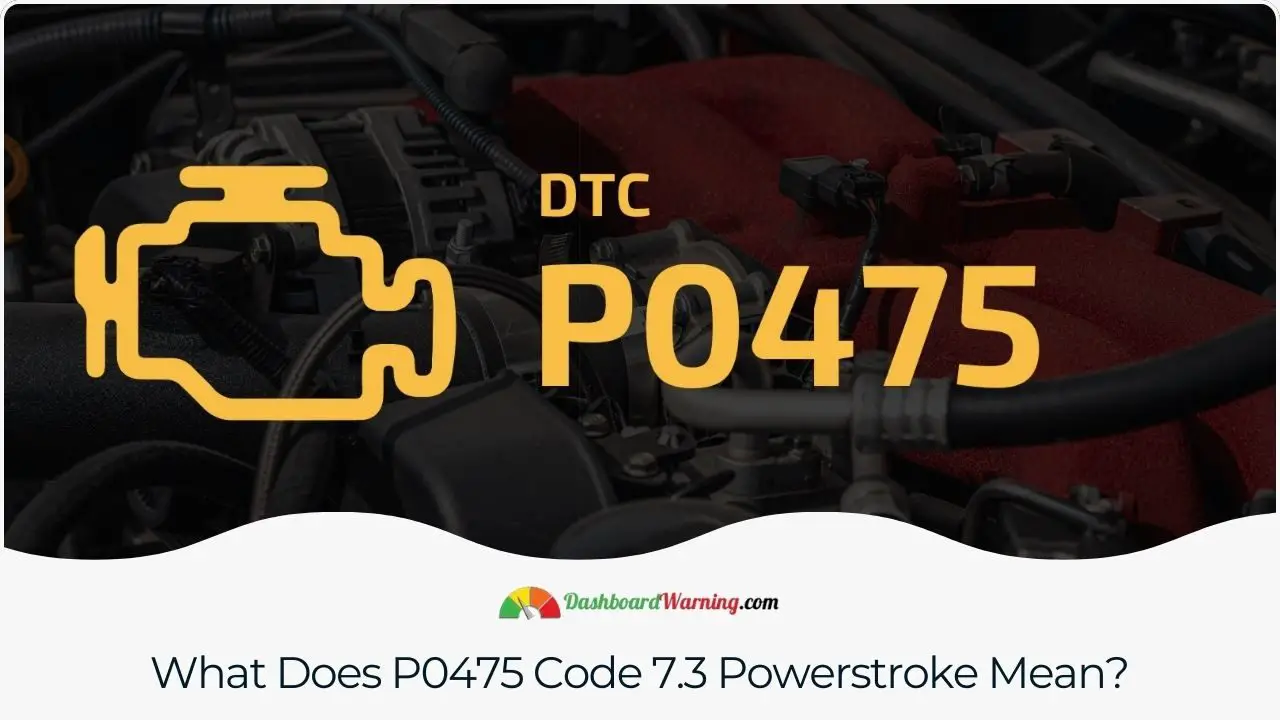 An explanation of the P0475 error code specific to the 7.3 Powerstroke engine.