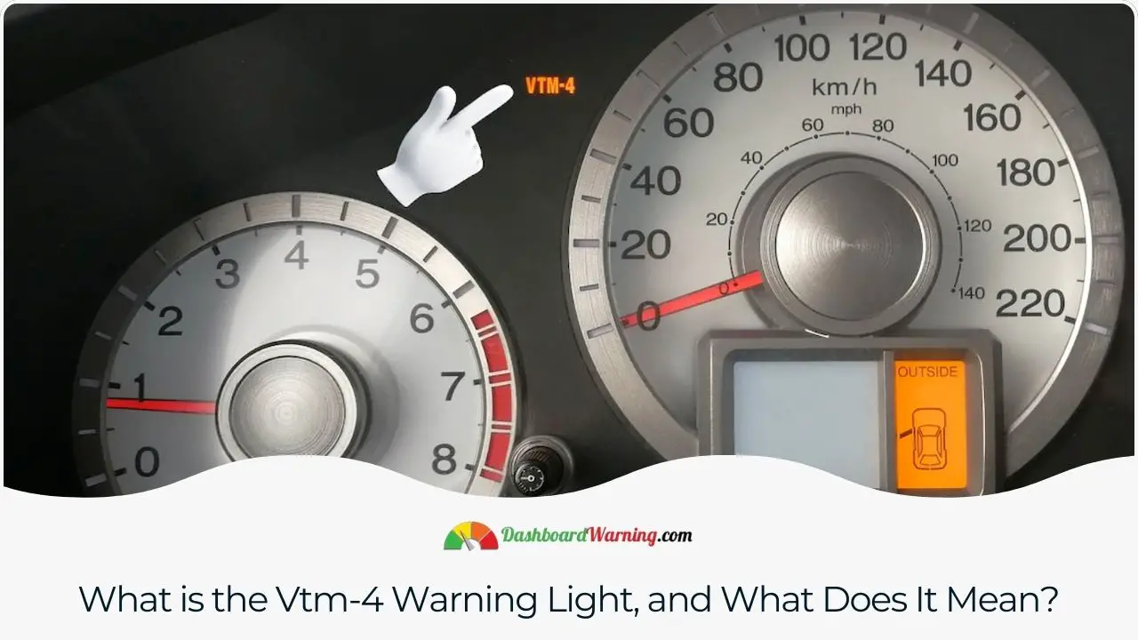 A description of the VTM-4 (Variable Torque Management 4-wheel drive system) warning light and its significance in Acura vehicles.