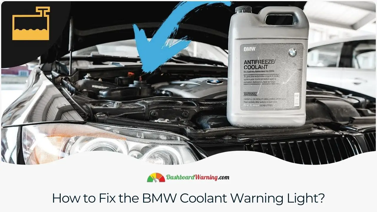 Resolving issues that activate the coolant warning light includes refilling the coolant, repairing leaks, or replacing faulty components.