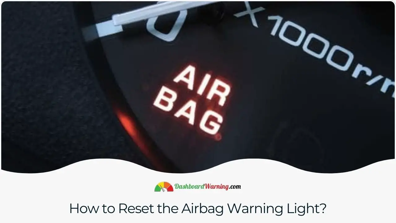 Step-by-step instructions on resetting the airbag warning light in a Buick vehicle.