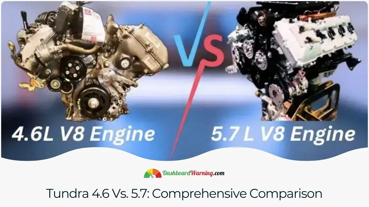 A detailed comparison of Toyota Tundra's 4.6L and 5.7L engines, covering performance, efficiency, and towing capabilities.