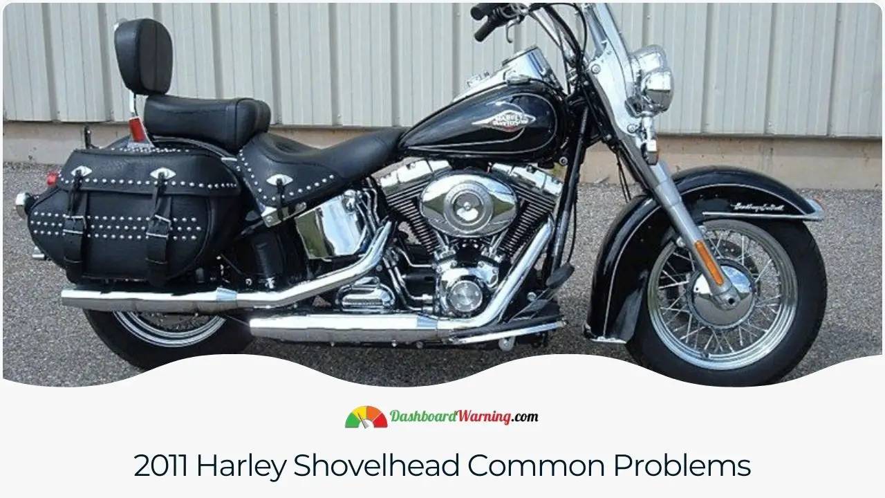 A summary of frequent issues in the 2011 Harley Shovelhead, ranging from oil leaks to electrical faults.