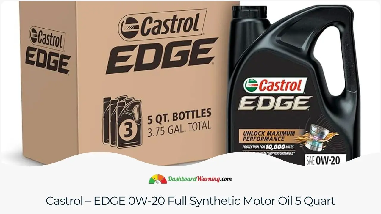 Information about Castrol EDGE 0W-20 full synthetic motor oil and its compatibility with the Nissan Rogue.