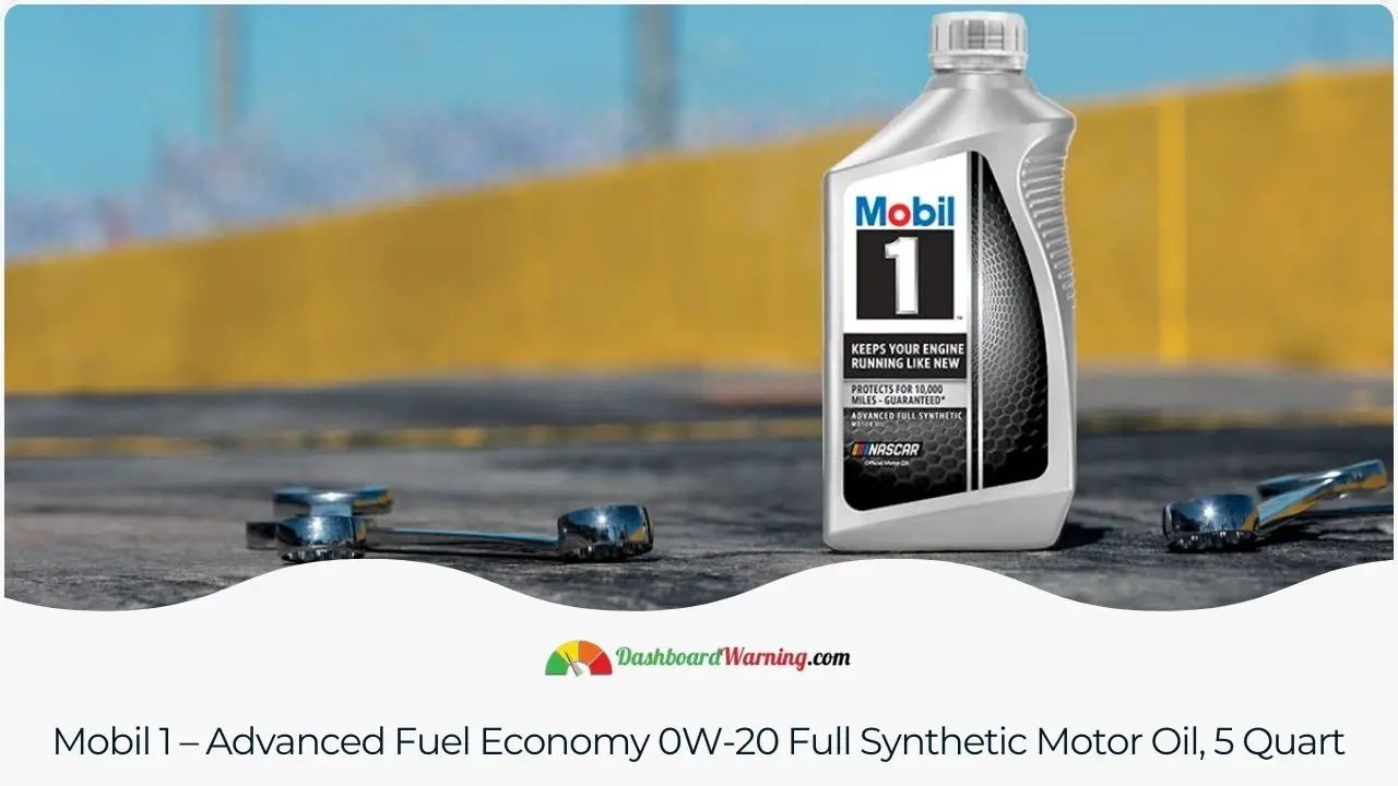 A description of Mobil 1's 0W-20 full synthetic oil and its suitability for the Nissan Rogue.