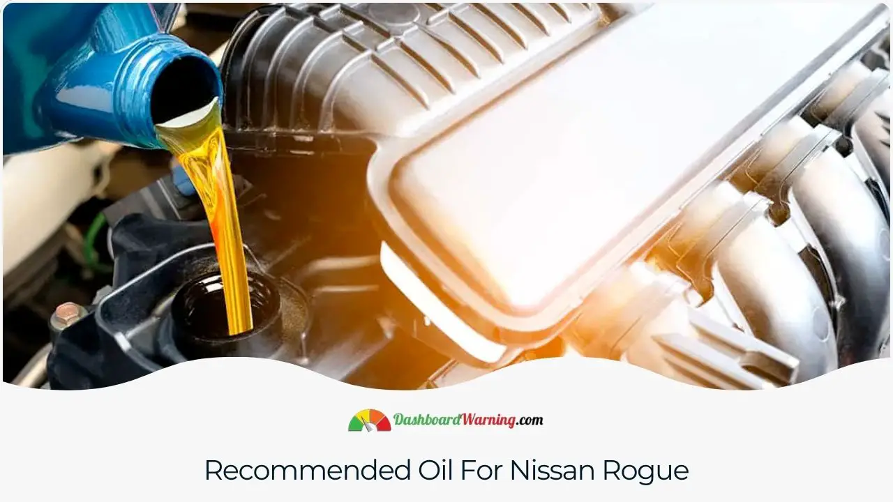 Suggested motor oil brands and types suitable for the Nissan Rogue.