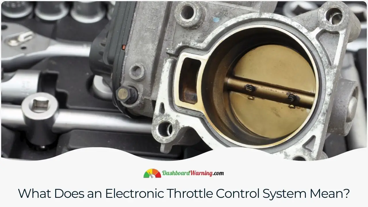A system in modern vehicles electronically controls the throttle valve, replacing manual cable controls for more precise engine power management.