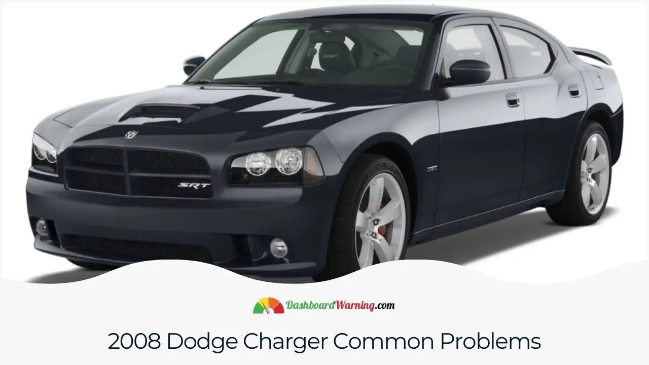 A summary of frequent issues in the 2008 Dodge Charger, ranging from engine to suspension problems.