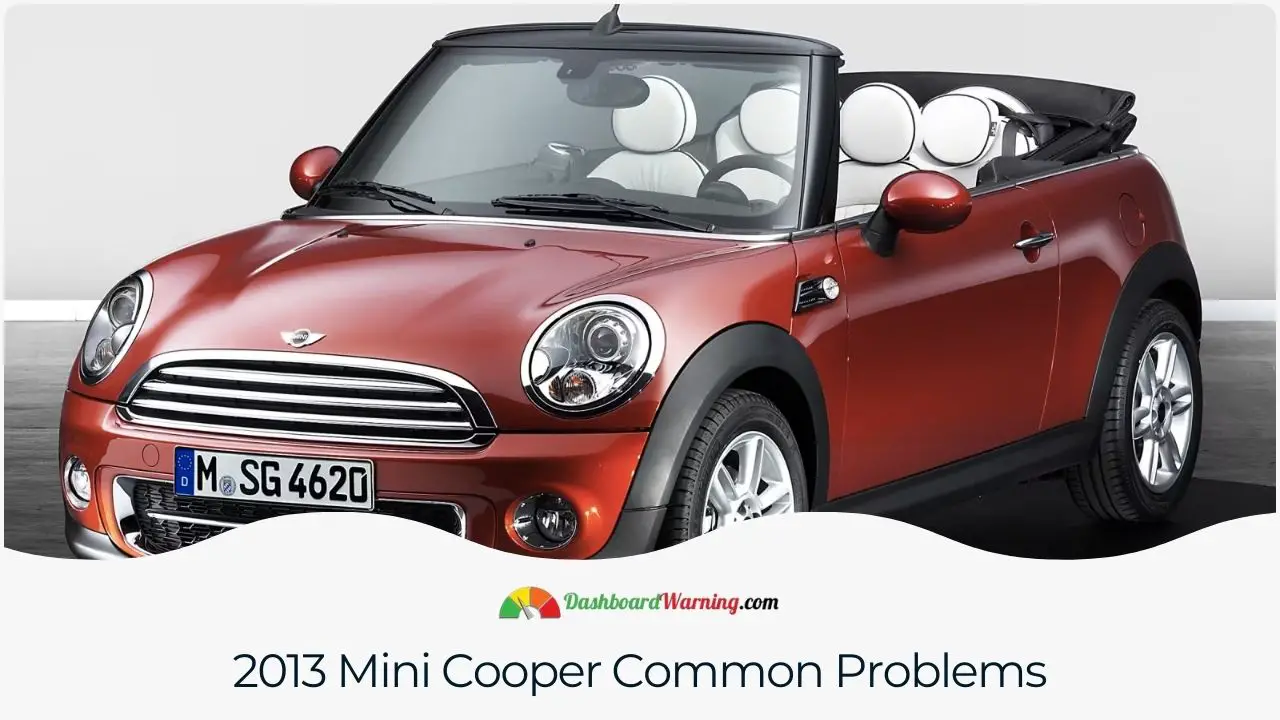 A list of common issues found in the 2013 Mini Cooper model.