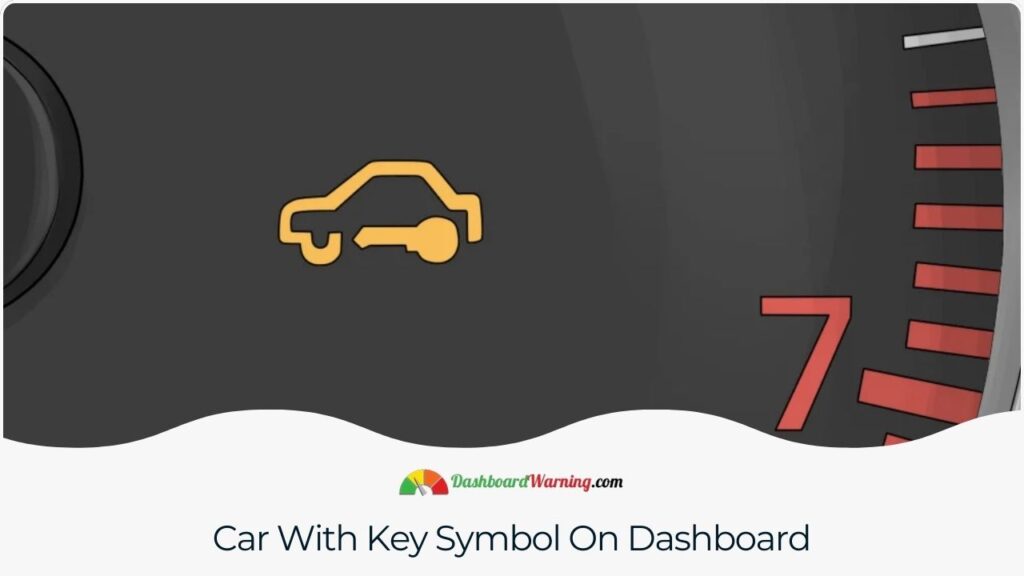 Car With Key Symbol On Dashboard
