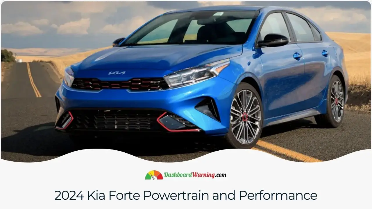 Efficient and powerful performance capabilities of the 2024 Kia Forte, highlighting its engine and handling features.