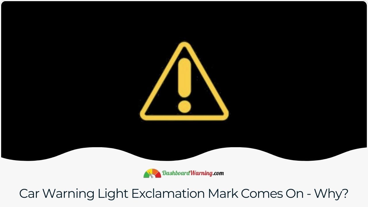 Car Warning Light Exclamation Mark Comes On - Why?