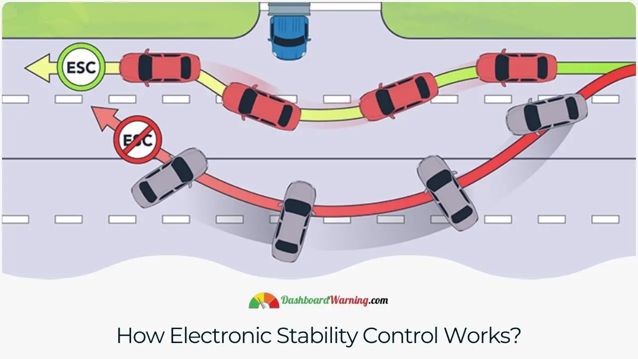 An explanation of how Electronic Stability Control assists in maintaining vehicle stability and traction during various driving conditions.