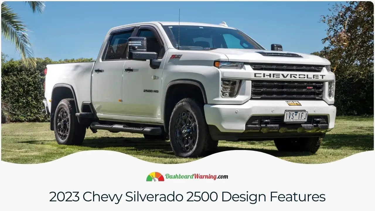 An overview of the exterior design elements and aesthetics of the 2023 Chevy Silverado 2500.