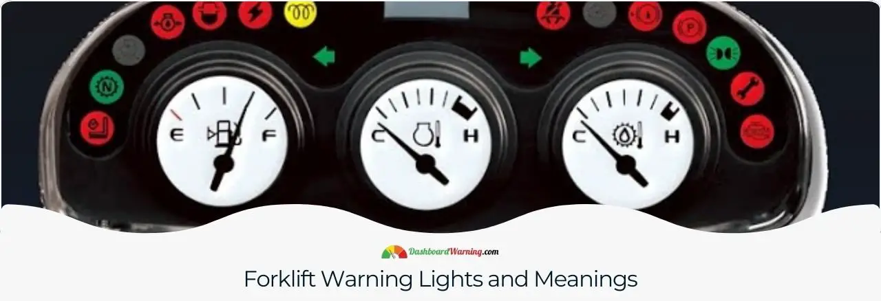 A detailed explanation of the meanings behind different warning lights found on forklifts.

