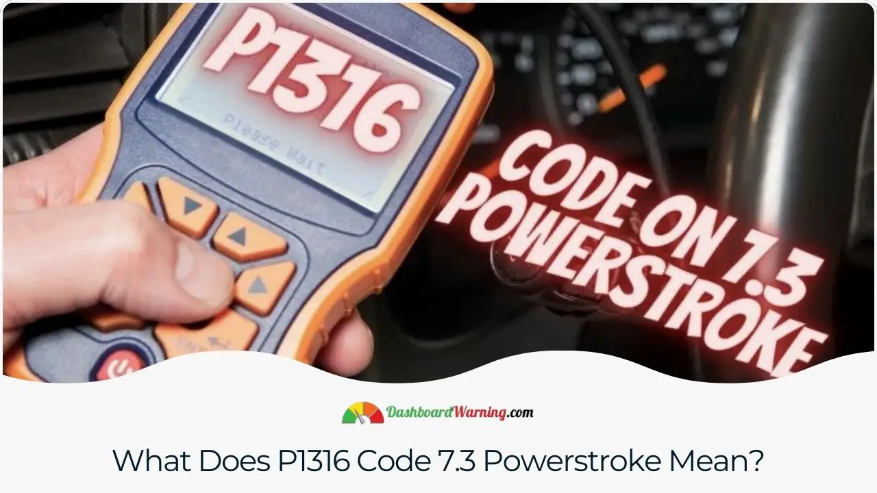 An explanation of the P1316 diagnostic trouble code in the context of the 7.3 Powerstroke engine.