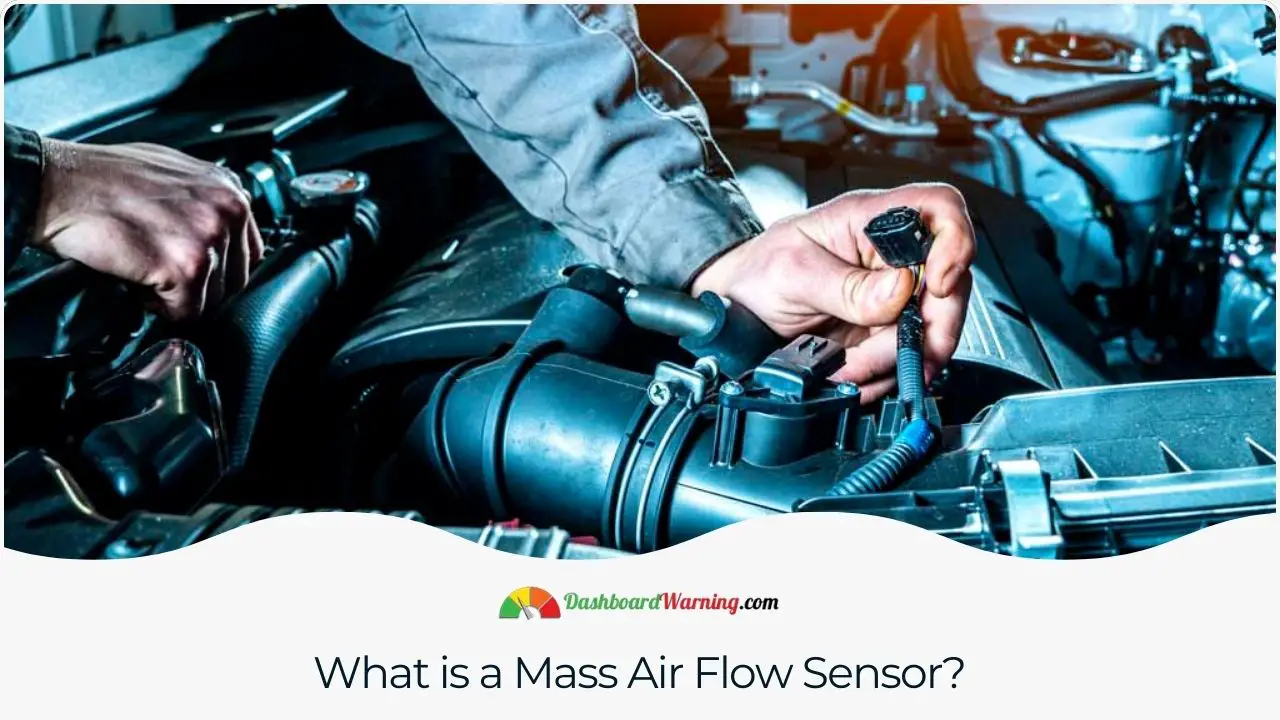 An explanation of the mass air flow sensor's role in monitoring the amount of air entering an engine for optimal operation.