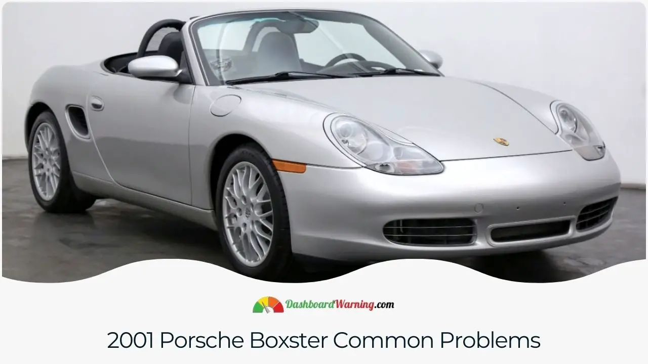 A summary of frequent issues in the 2001 Porsche Boxster, ranging from engine troubles to interior concerns.